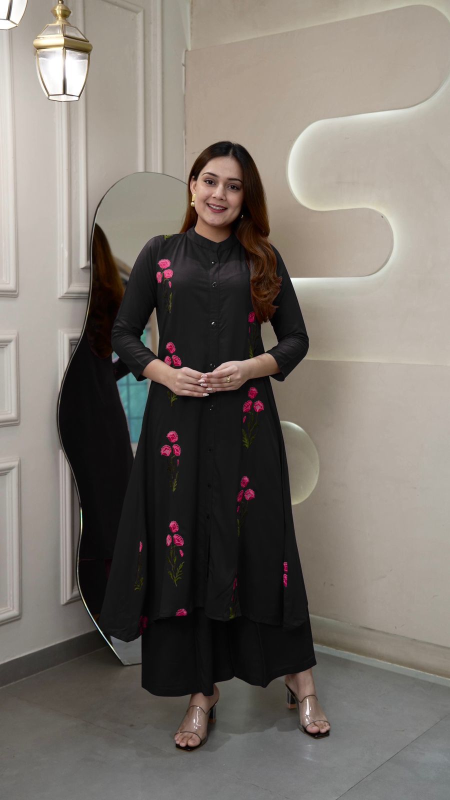 Maverick Fusion Long Flair Kurti Set